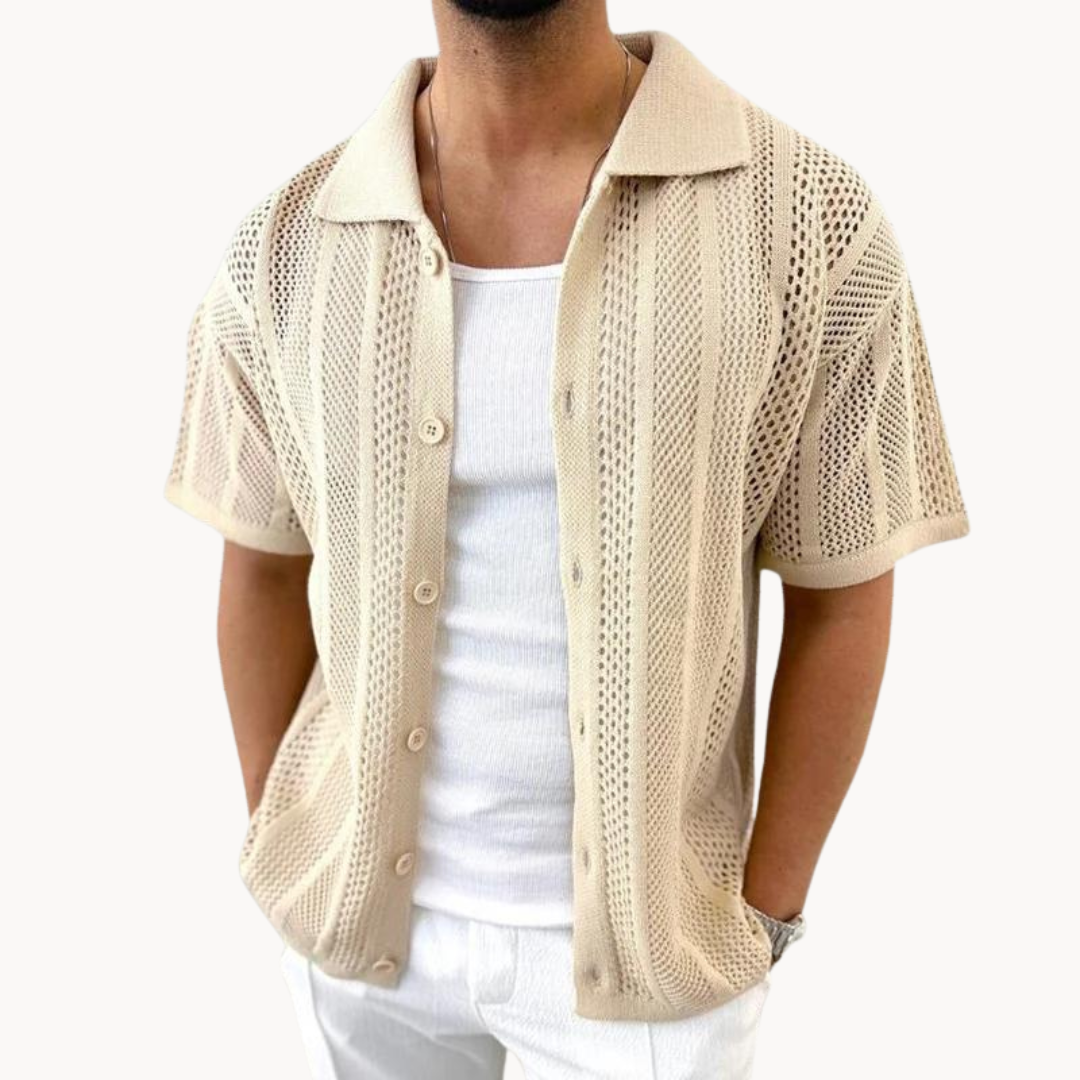Lightweight Short Sleeve Airy Cotton Shirt - OutfitLondon