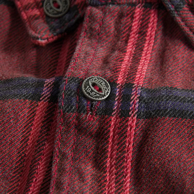 Classic Plaid Button Down Flannel Shirt