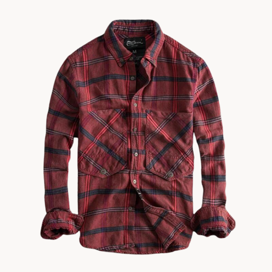 Classic Plaid Button Down Flannel Shirt