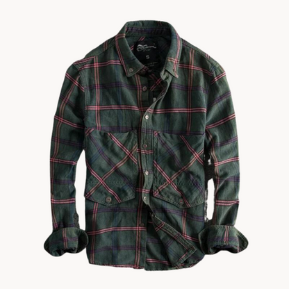 Classic Plaid Button Down Flannel Shirt - OutfitLondon