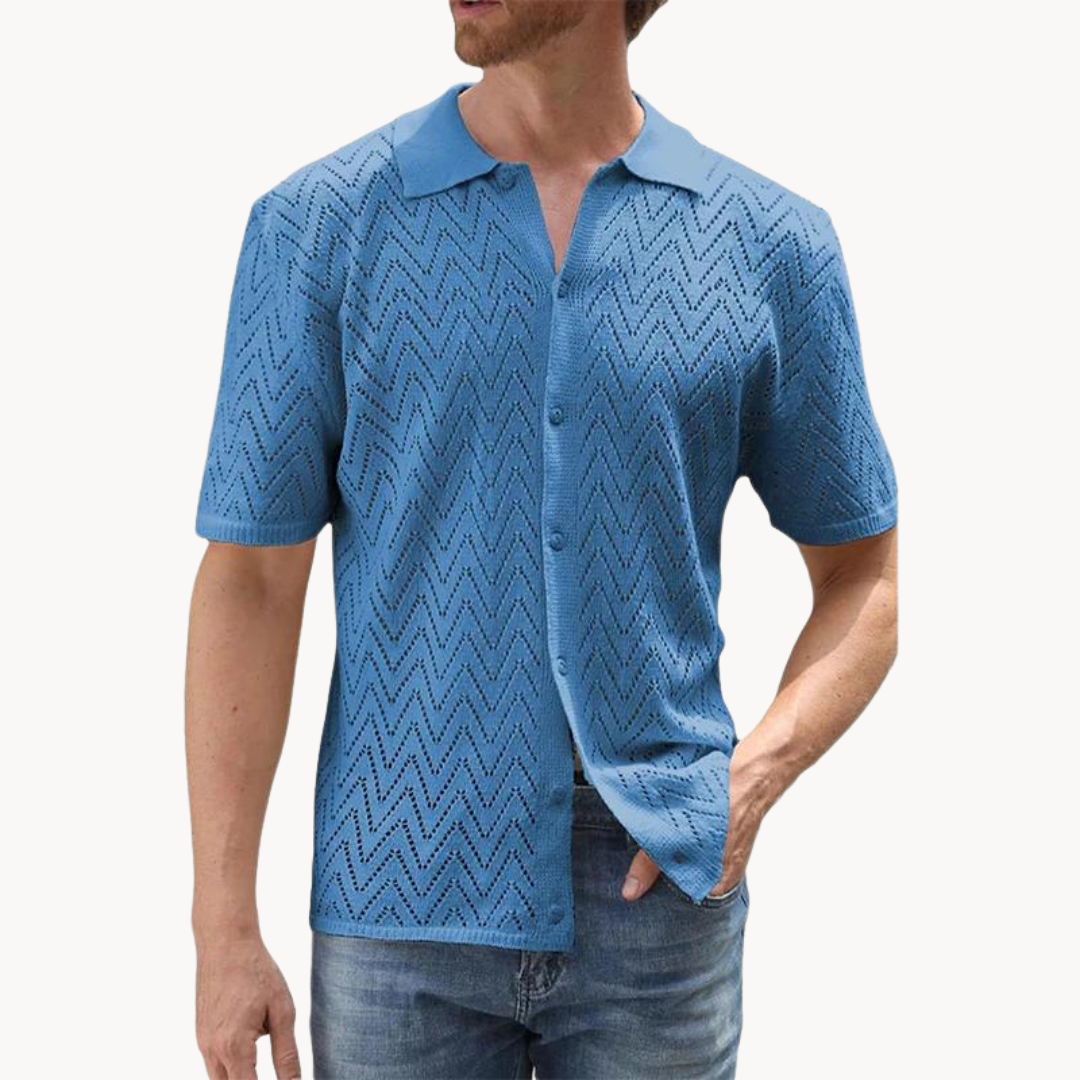 Comfortable Cotton Blend Casual Button Shirt - OutfitLondon