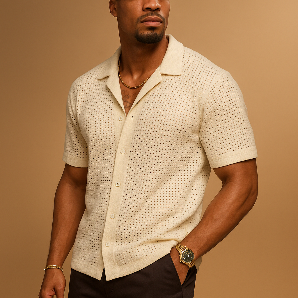 Soft Blend Casual Short Sleeve Shirt - OutfitLondon