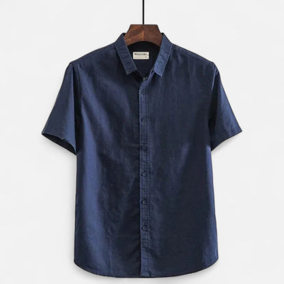 Soft Casual Button Down Ventilated Shirt - OutfitLondon