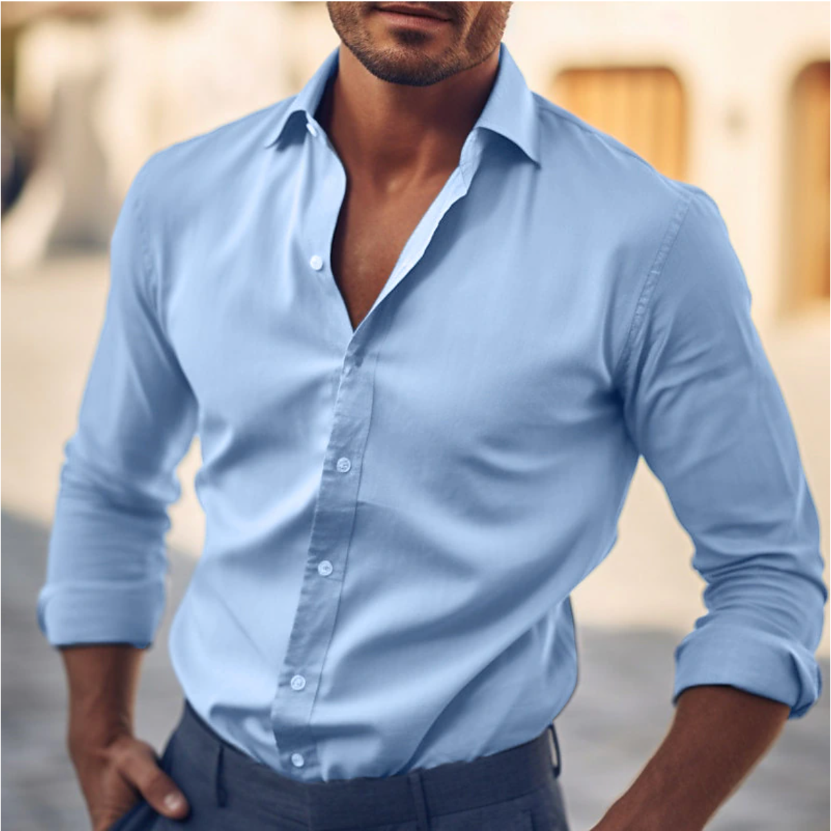 Comfortable Classic Fit Casual Shirt - OutfitLondon