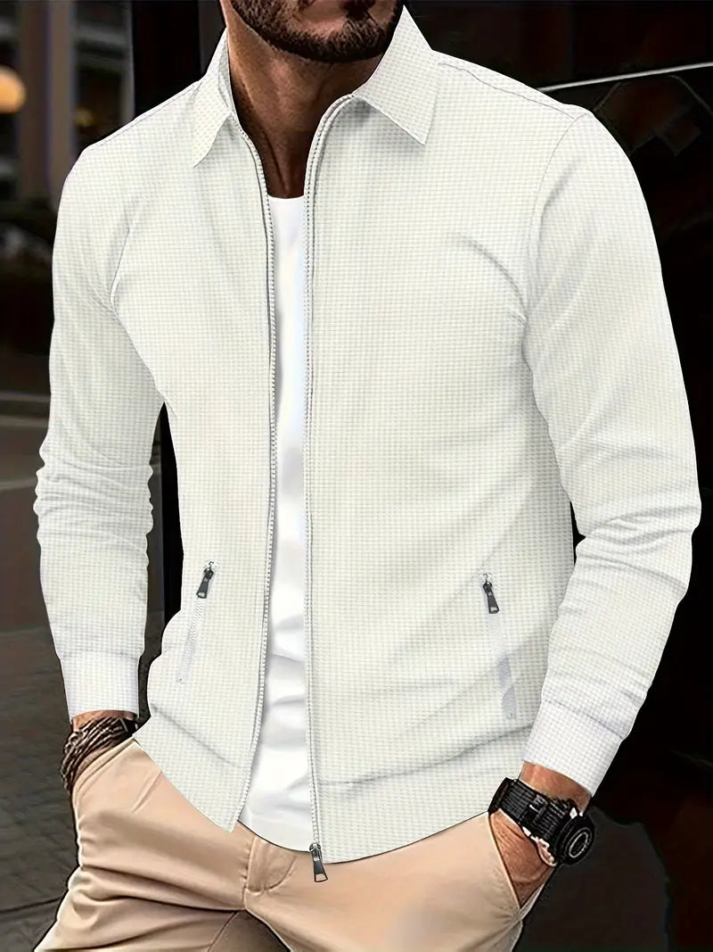 Relaxed Fit Zip Up Soft Blend Shirt