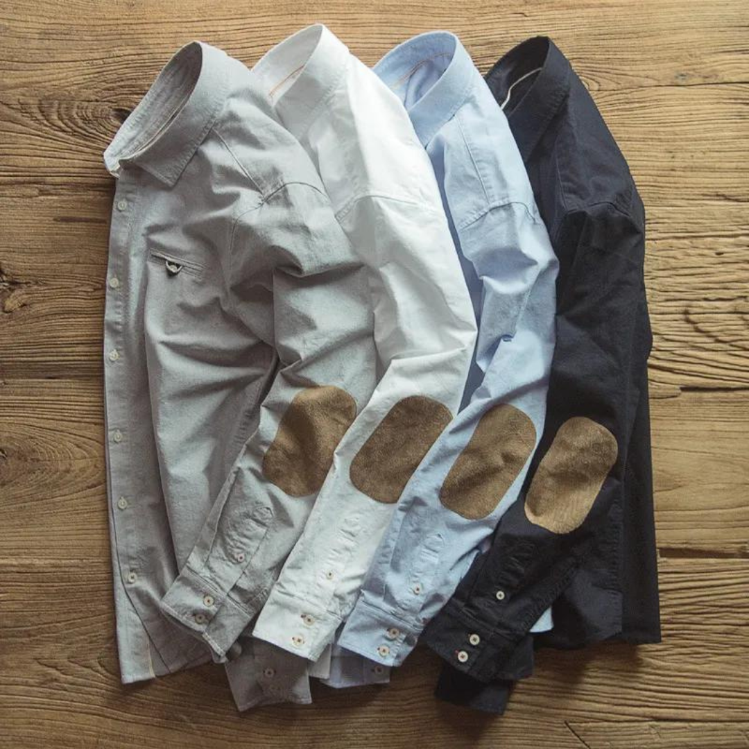 Casual Soft Blend Shirt with Patch Detail
