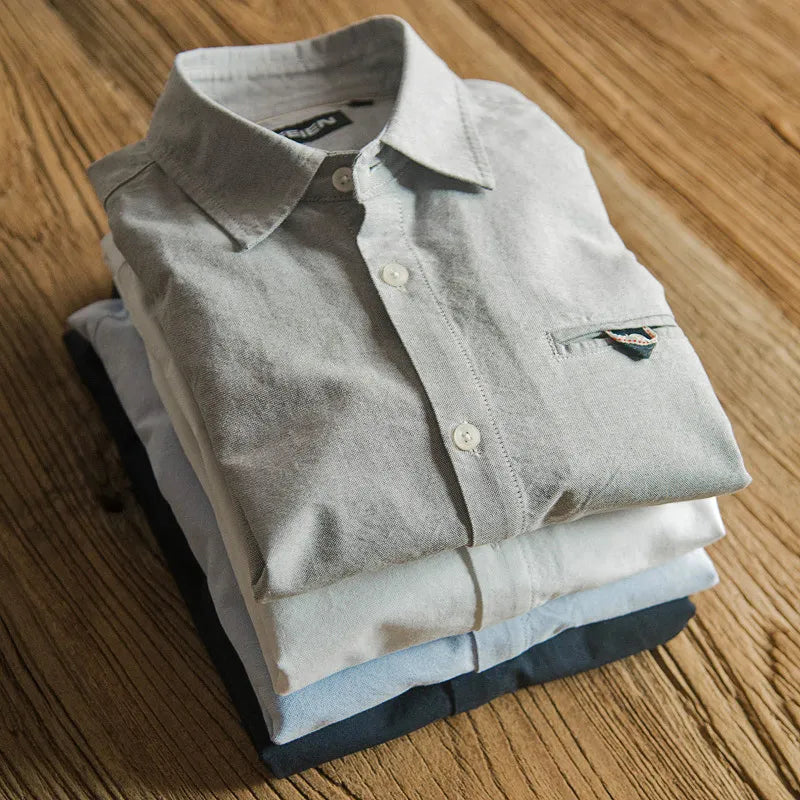 Casual Soft Blend Shirt with Patch Detail