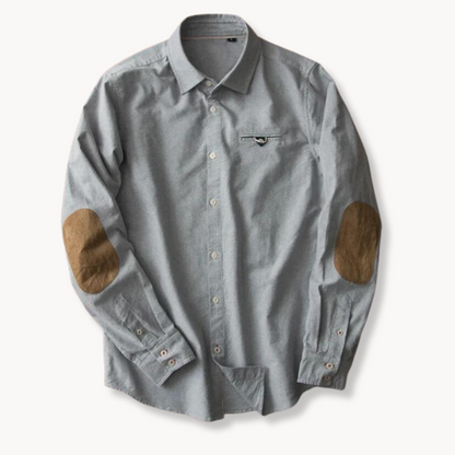 Casual Soft Blend Shirt with Patch Detail