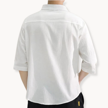 Casual Fit Polyester Button Down Shirt