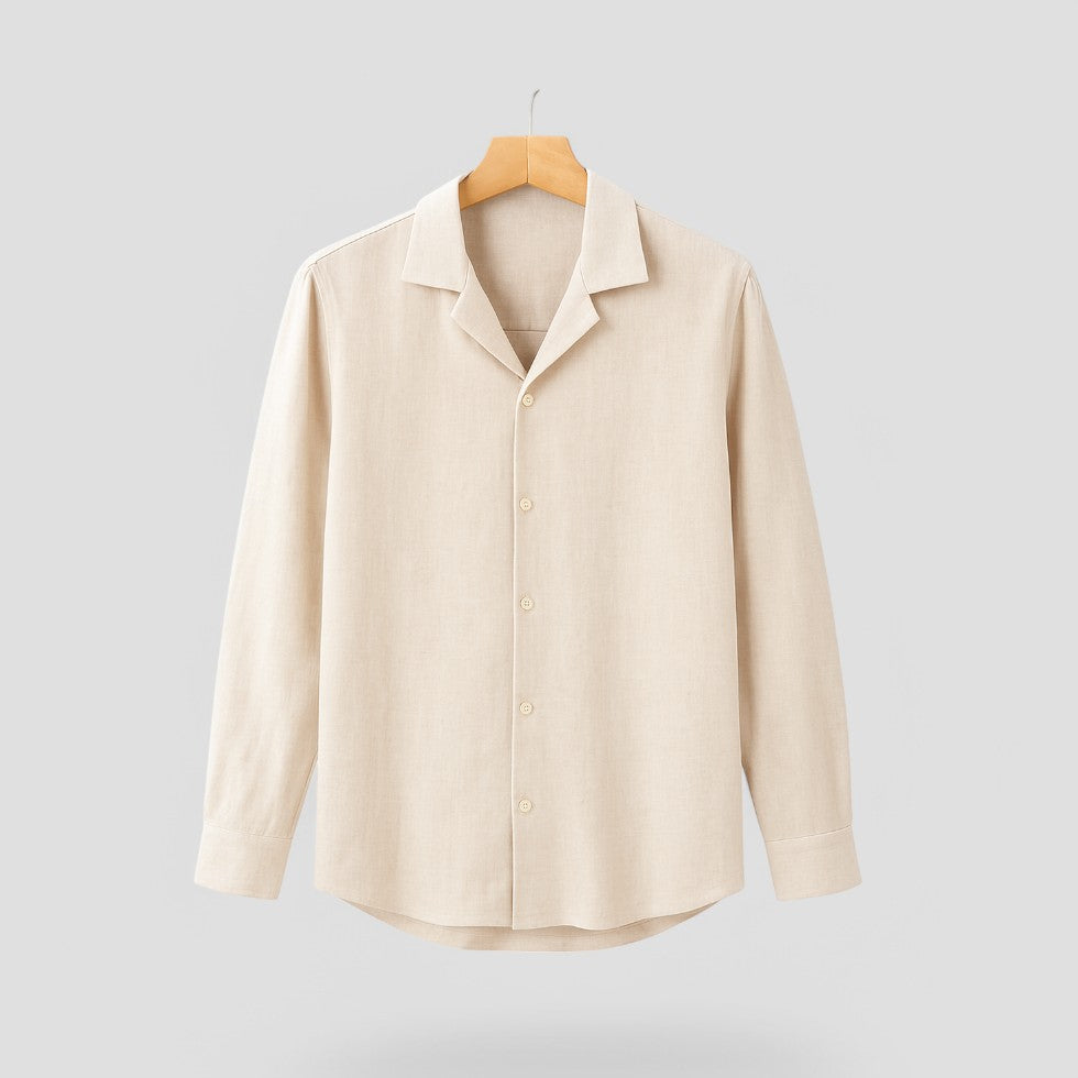 Casual Loose Fit Cotton Blend Shirt