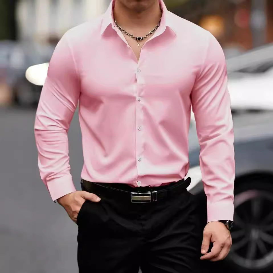 Slim Fit Polo Shirt with Stretchy Collar