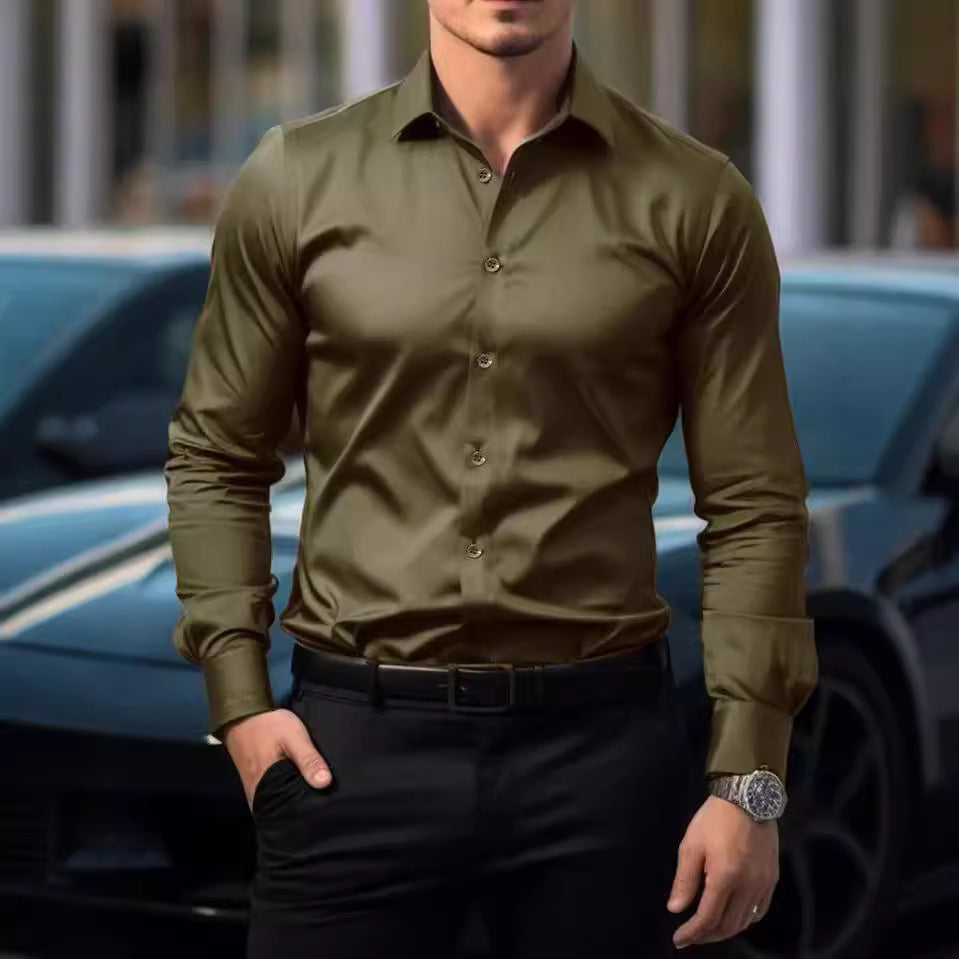 Slim Fit Polo Shirt with Stretchy Collar
