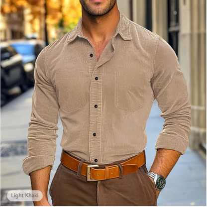 Luxury Velvet Blend Shirt with Traditional Fit