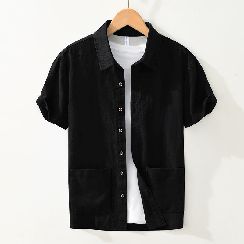Casual Short Sleeve Shirt with Pocket Details