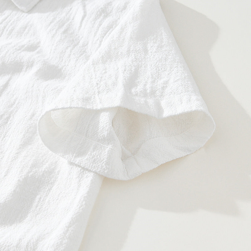 Casual Short Sleeve Shirt with Pocket Details