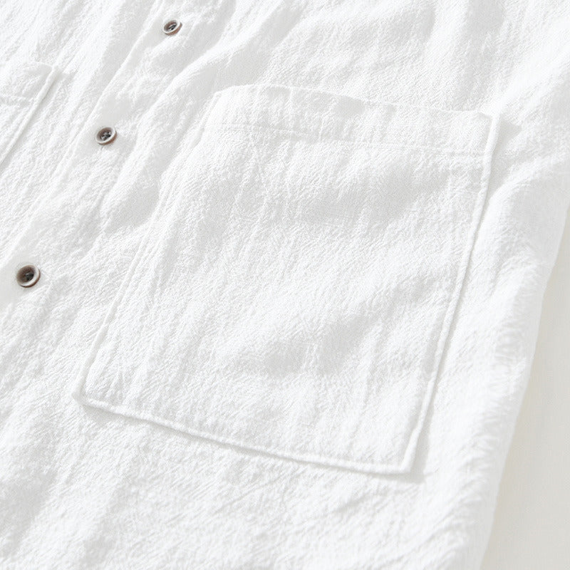 Casual Short Sleeve Shirt with Pocket Details