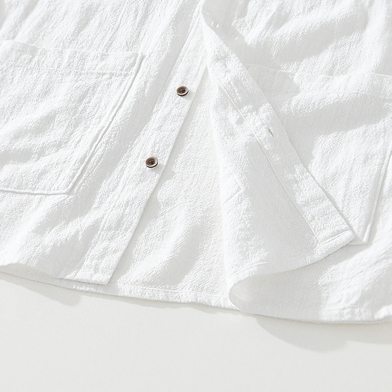 Casual Short Sleeve Shirt with Pocket Details