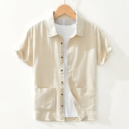 Casual Short Sleeve Shirt with Pocket Details