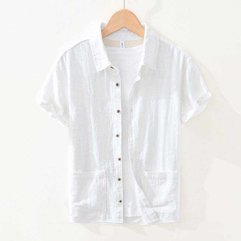 Casual Short Sleeve Shirt with Pocket Details - OutfitLondon