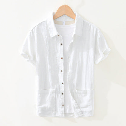 Casual Short Sleeve Shirt with Pocket Details - OutfitLondon