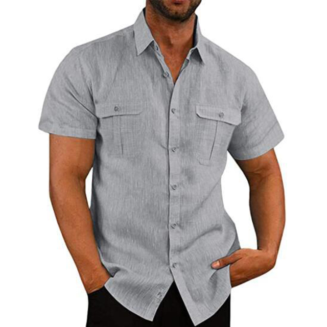 Comfortable Short Sleeve Shirt with Pockets