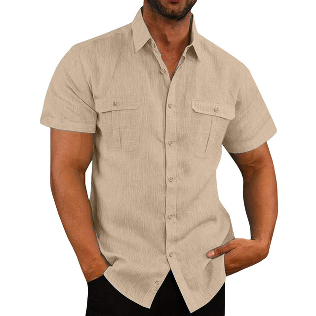 Comfortable Short Sleeve Shirt with Pockets