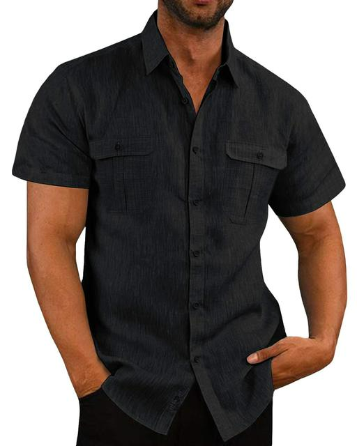 Comfortable Short Sleeve Shirt with Pockets