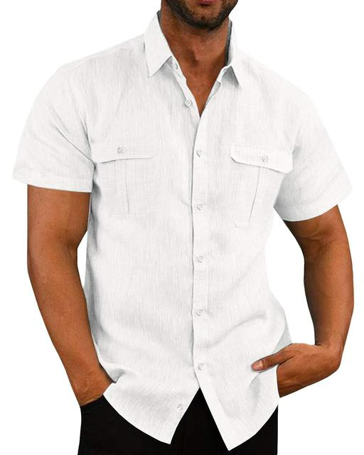 Comfortable Short Sleeve Shirt with Pockets