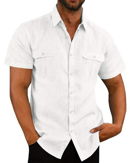 Comfortable Short Sleeve Shirt with Pockets