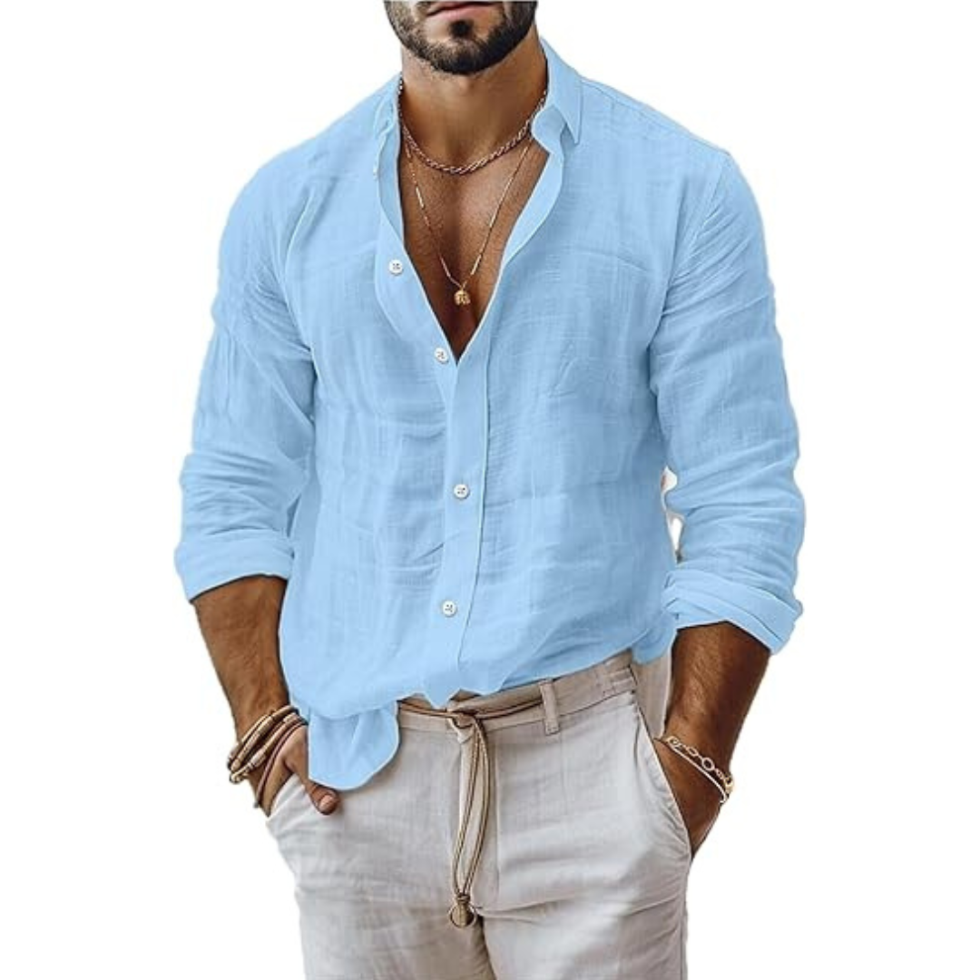 Fitted Breathable Casual Button Down Shirt