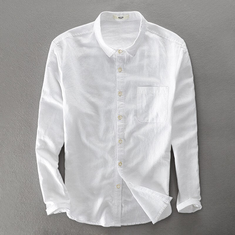 Breathable Cotton Casual Button Down Shirt