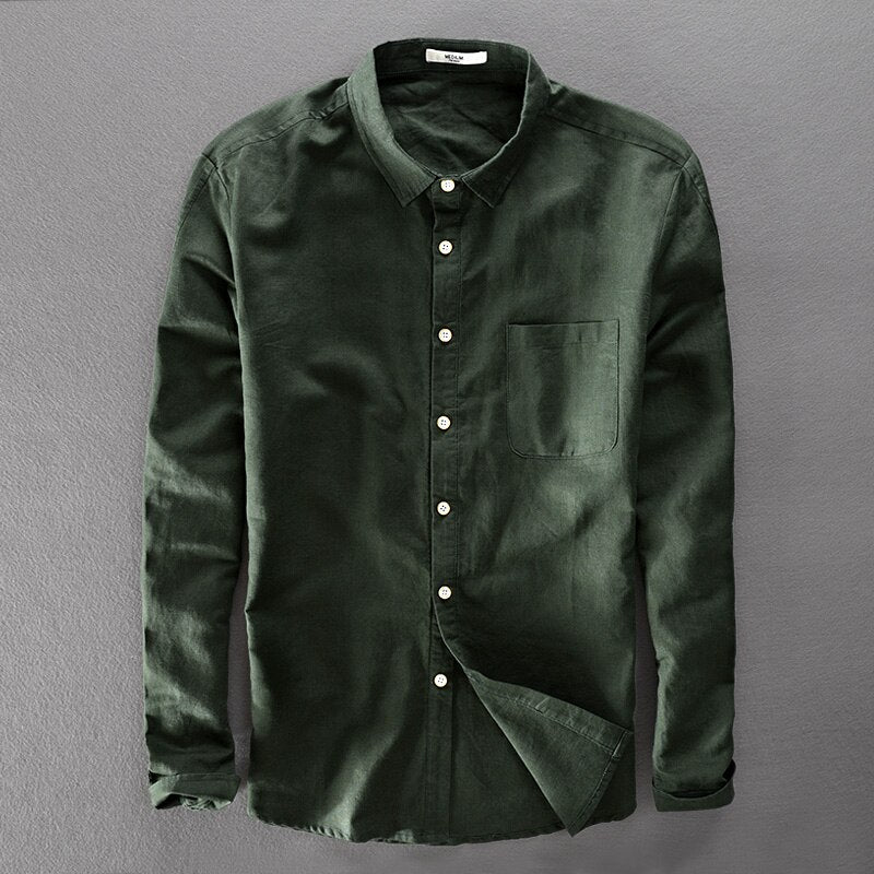 Breathable Cotton Casual Button Down Shirt