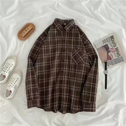 Comfortable Plaid Flannel Shirt with Relaxed Fit