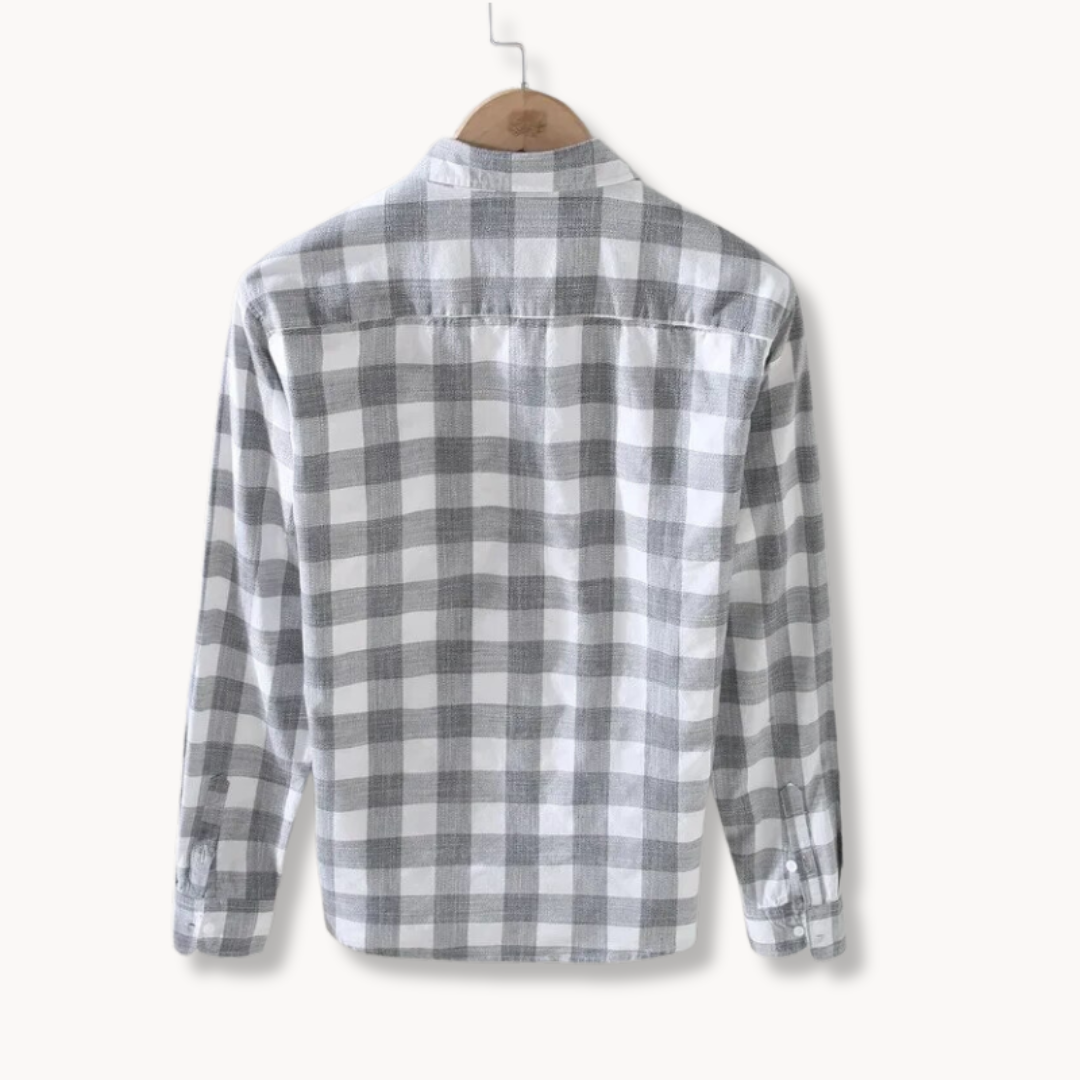 Classic Fit Plaid Casual Button Down Shirt