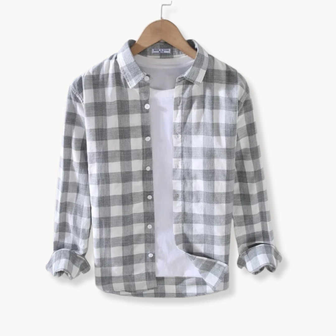 Classic Fit Plaid Casual Button Down Shirt