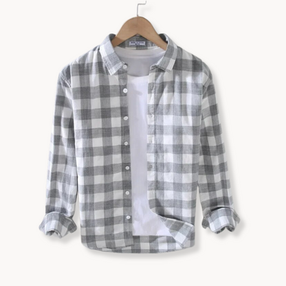 Classic Fit Plaid Casual Button Down Shirt - OutfitLondon