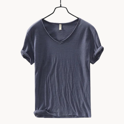 Relaxed Fit V Neck Casual Tee Shirt