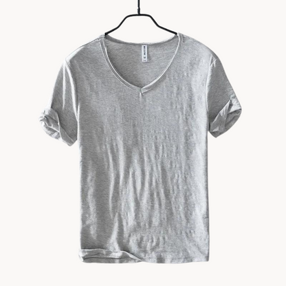 Relaxed Fit V Neck Casual Tee Shirt