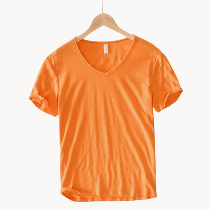 Relaxed Fit V Neck Casual Tee Shirt