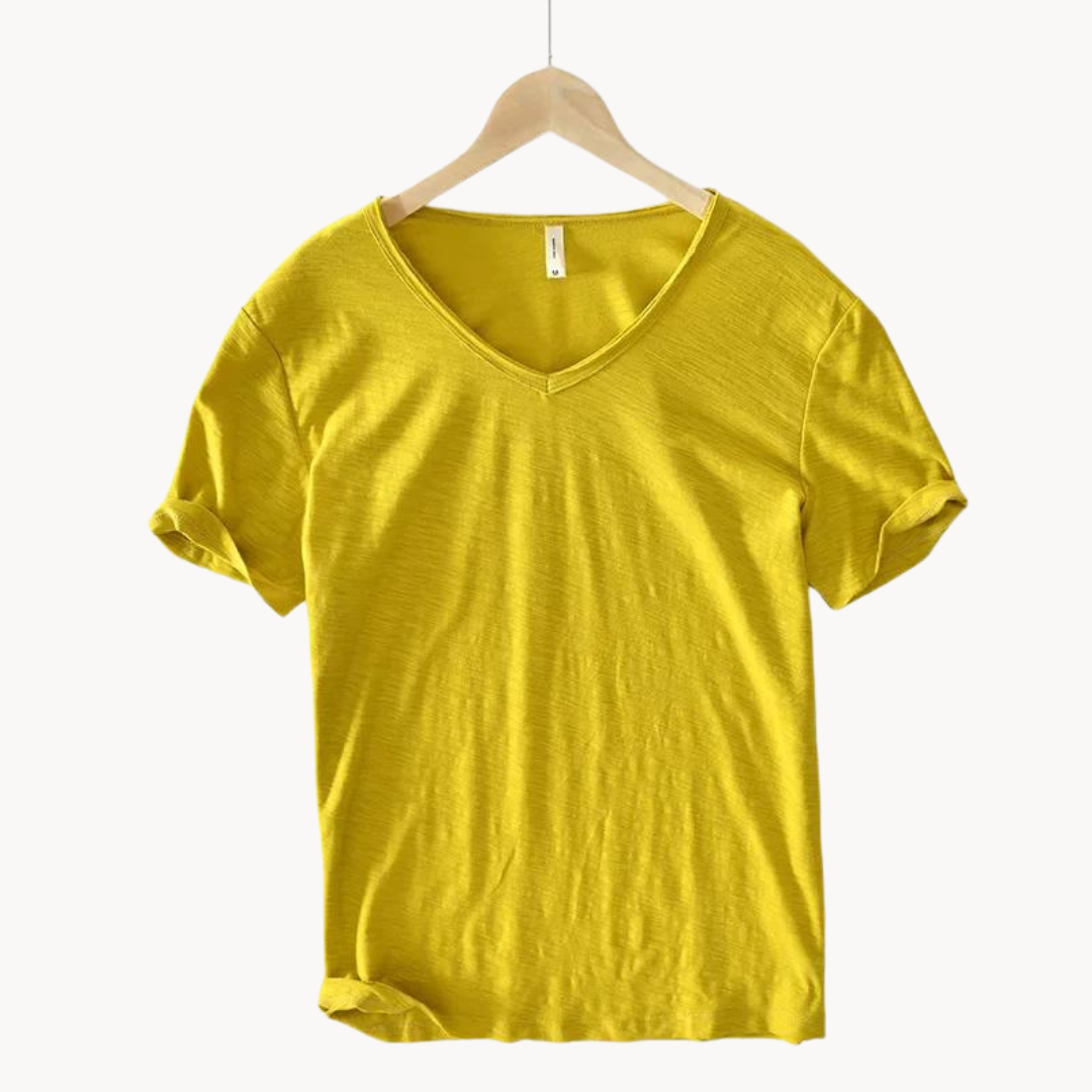 Relaxed Fit V Neck Casual Tee Shirt
