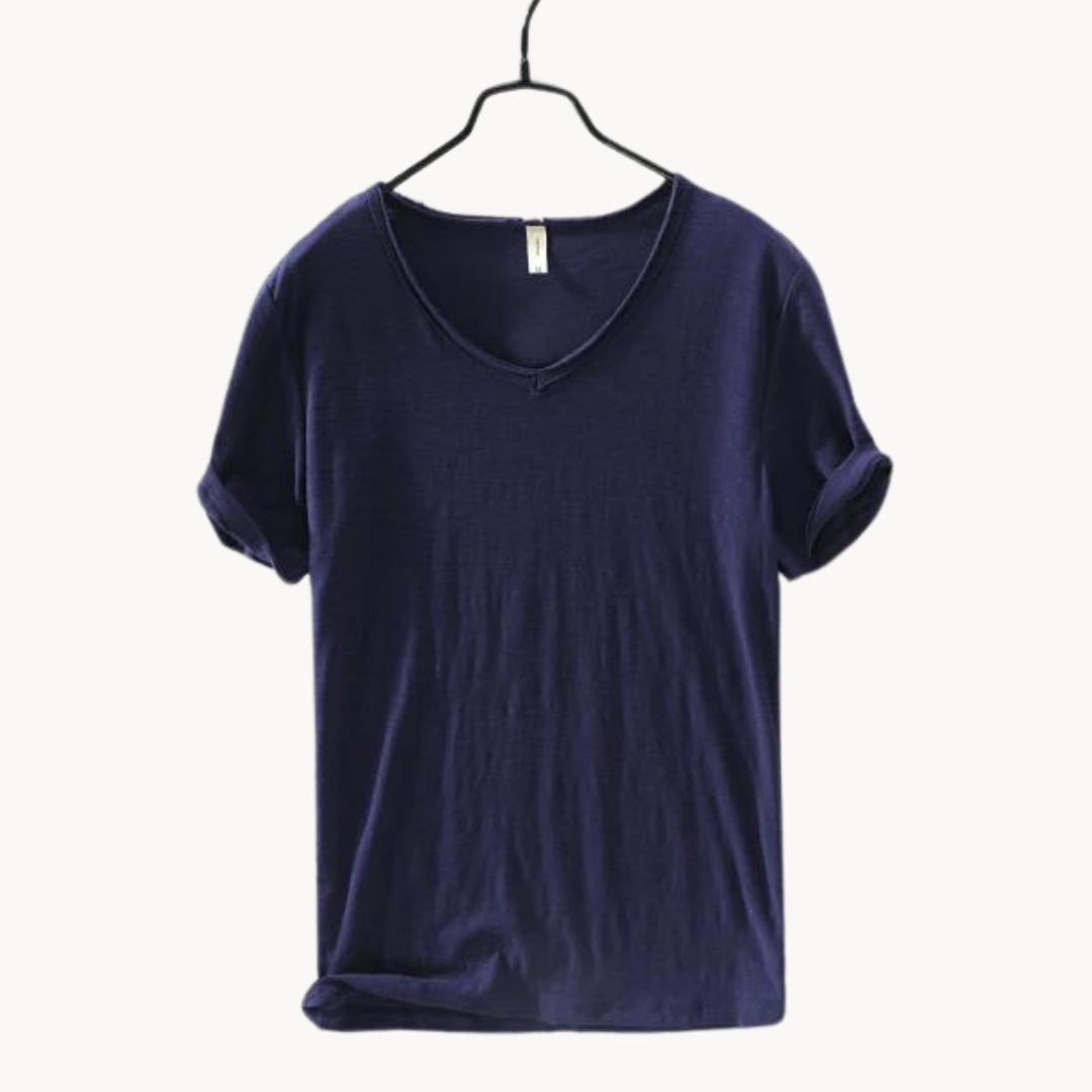 Relaxed Fit V Neck Casual Tee Shirt