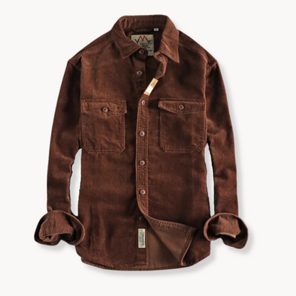 Comfy Corduroy Shirt with Pocket Details