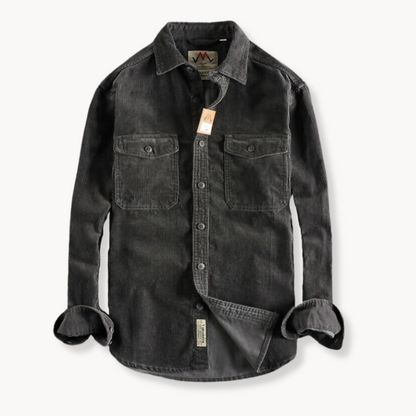Comfy Corduroy Shirt with Pocket Details