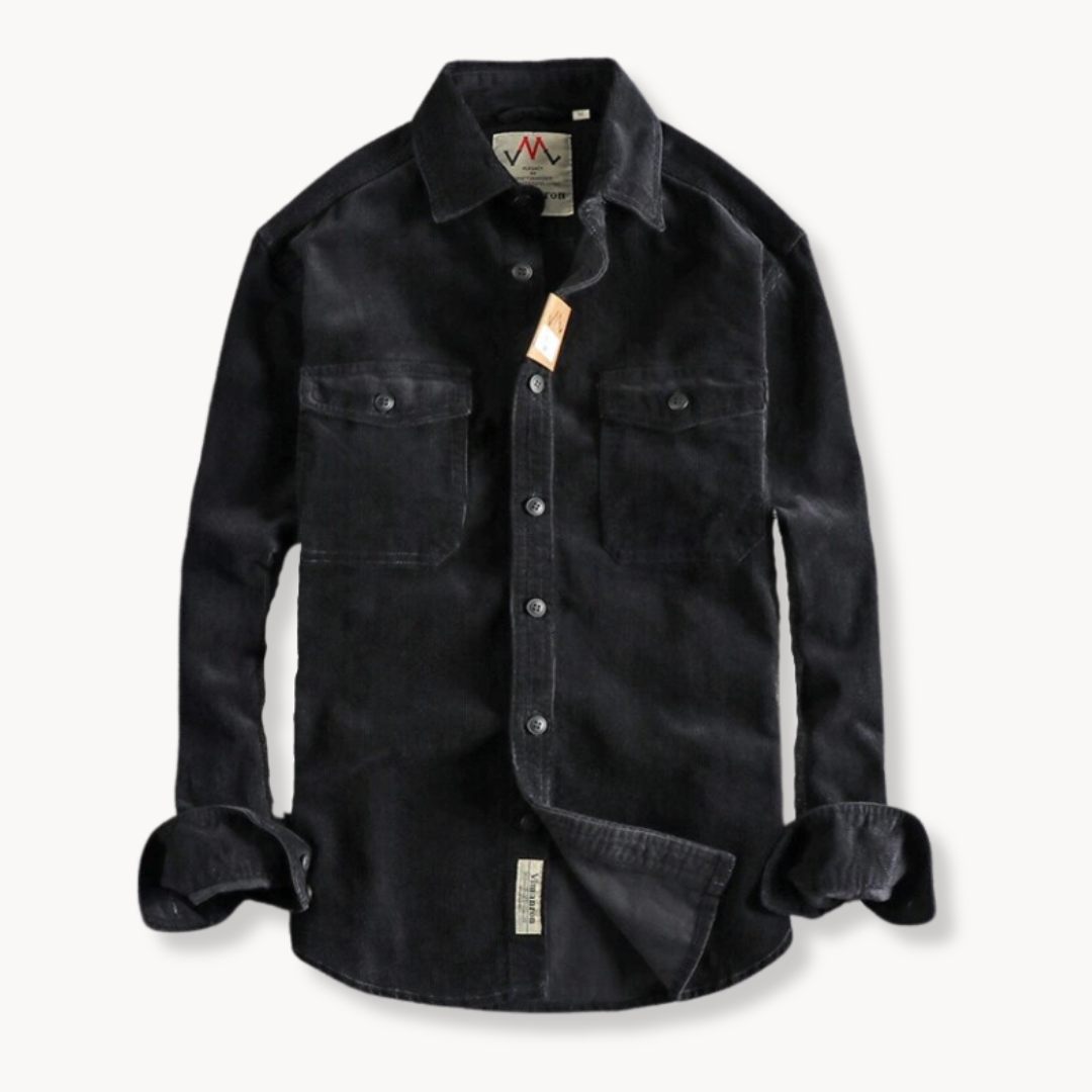 Comfy Corduroy Shirt with Pocket Details