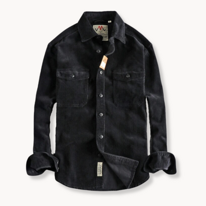 Comfy Corduroy Shirt with Pocket Details