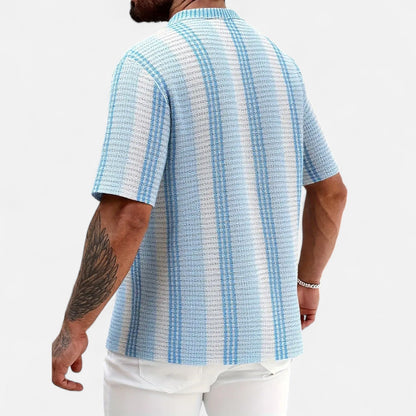 Casual Striped Cotton Button Down Shirt