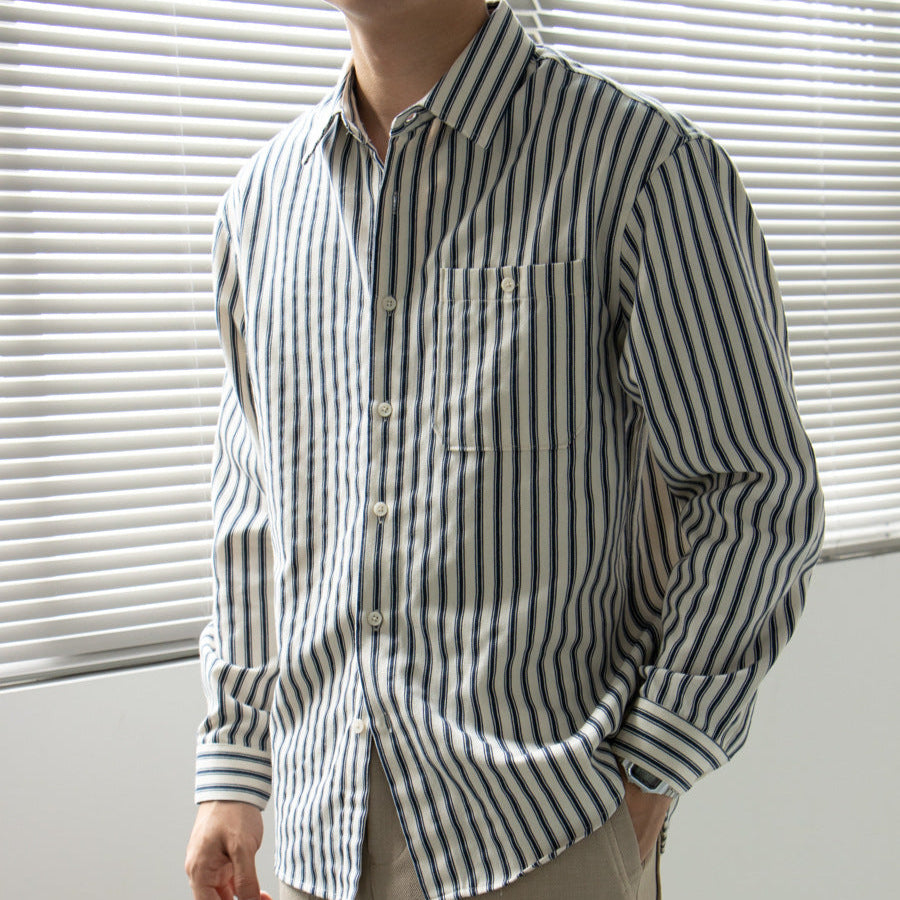 Classic Horizontal Stripe Long Sleeve Shirt