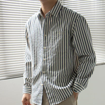 Classic Horizontal Stripe Long Sleeve Shirt