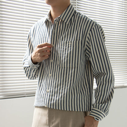 Classic Horizontal Stripe Long Sleeve Shirt
