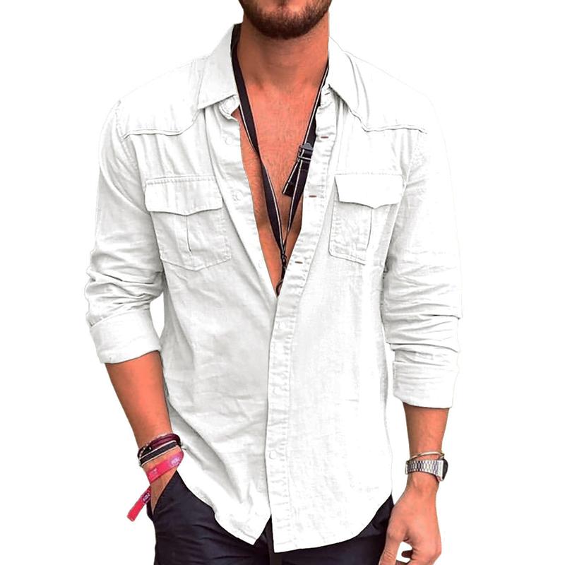 Relaxed Fit Shirt with Pockets - OutfitLondon
